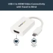 Picture of Startech.Com Usb C To Hdmi 2.0 Adapter with Power Delivery - 4K 60Hz Usb Type-C To Hdmi Display Video Converter - 60W Pd Pass-Through Charging Port - Thunderbolt 3 Compatible - White - CDP2HDUCPW