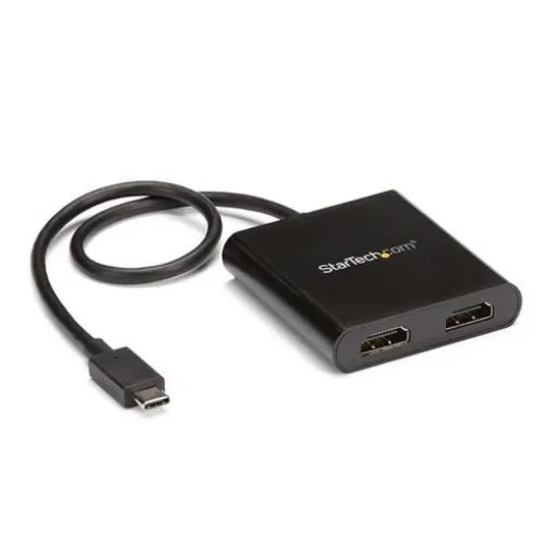 Picture of Startech.Com 2-Port Multi Monitor Adapter - Usb-C To 2x Hdmi Video Splitter - Usb Type-C To Hdmi Mst Hub - Dual 4K 30Hz or 1080p 60Hz - Thunderbolt 3 Compatible - Windows Only - MSTCDP122HD