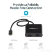 Picture of Startech.Com 2-Port Multi Monitor Adapter - Usb-C To 2x Hdmi Video Splitter - Usb Type-C To Hdmi Mst Hub - Dual 4K 30Hz or 1080p 60Hz - Thunderbolt 3 Compatible - Windows Only - MSTCDP122HD
