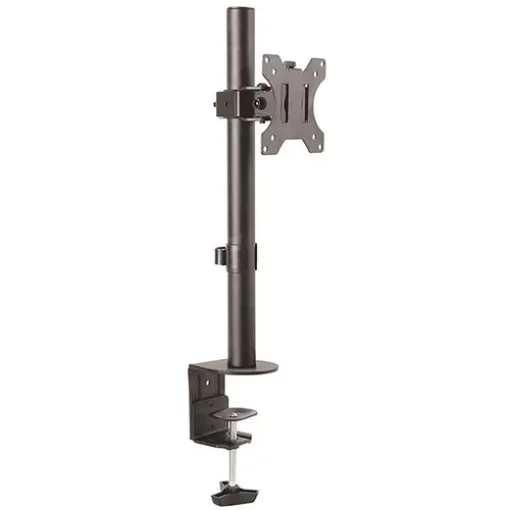Picture of Startech.Com Single Monitor Desk Mount - Single Screen Heavy Duty Pole Mount for Up To 8kg Vesa Compatible Displays - Ergonomic Height Adjustable Monitor Arm Mount - Desk Clamp/Grommet - ARMPIVOTV2