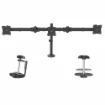 Picture of Startech.Com Desk Mount Triple Monitor Arm - Ergonomic Vesa 3 Monitor Mount Up To 27" - Articulating & Height Adjustable Pole Mount - Tilt/Swivel/Rotate Lcd/Led Screen - Desk Clamp/Grommet - Armtrio