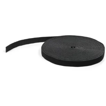 Picture of Startech.Com 50ft Hook and Loop Roll - Cut-To-Size Reusable Cable Ties - Bulk Industrial Wire Fastener Tape /Adjustable Fabric Wraps Black / Resuable Self Gripping Cable Management Straps - HKLP50