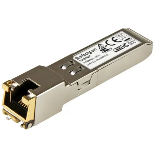 Picture of Startech.Com Hp JD089B Compatible Sfp Transceiver Module - 10/100/1000BASE-TX~HPE JD089B Compatible Sfp Module - 1000BASE-T - Sfp To RJ45 Cat6/Cat5e - 1GE Gigabit Ethernet Sfp - Rj-45 100m - Hpe 5820AF, 12500, 5500 - JD089BST