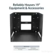 Picture of Startech.Com Wall-Mount Server Rack with Built-In Shelf - Solid Steel - 8U - WALLSHELF8U
