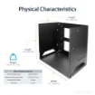 Picture of Startech.Com Wall-Mount Server Rack with Built-In Shelf - Solid Steel - 8U - WALLSHELF8U