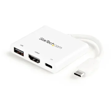Picture of Startech.Com Usb-C Multiport Adapter with Hdmi - Usb 3.0 Port - 60W Pd - White - CDP2HDUACPW