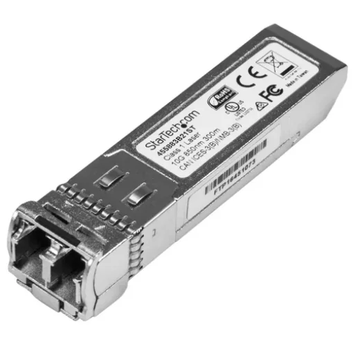 Picture of Startech.Com 10 Gigabit Fiber Sfp+ Transceiver Module - Hp 455883-B21 Compatible - Mm Lc with Ddm - 300 M~Hpe 455883-B21 Compatible Sfp+ Module - 10GBASE-SR - 10GbE Multi Mode Fiber Optic Transceiver - 10GE Gigabit Ethernet Sfp+ - Lc 300m - 850nm - Ddm Hpe 6120XG, 6120G, Flex Fabric - 455883B21st