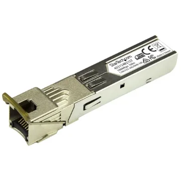 Picture of Startech.Com Gigabit Copper RJ45 Sfp Transceiver Module - Hp 453154-B21 Compatible~Hpe 453154-B21 Compatible Sfp Module - 1000BASE-T - Sfp To RJ45 Cat6/Cat5e - 1GE Gigabit Ethernet Sfp - Rj-45 100m - Hpe 6120XG, 6120G, Flex Fabric - 453154B21st