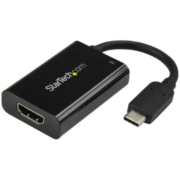 Picture of Startech.Com Usb C To Hdmi 2.0 Adapter with Power Delivery - 4K 60Hz Usb Type-C To Hdmi Display Video Converter - 60W Pd Pass-Through Charging Port - Thunderbolt 3 Compatible - Black - CDP2HDUCP