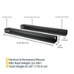 Picture of Startech.Com Vertical Cable Organizer with Finger Ducts - 0U - 6 Ft. - CMVER40UF