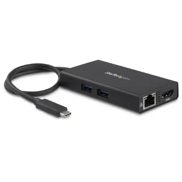 Picture of Startech.Com Usb-C Multiport Adapter - Usb-C Travel Docking Station with 4K Hdmi - 60W Power Delivery Pass-Through, Gbe, 2pt Usb-A 3.0 Hub - Portable Mini Usb Type-C Dock for Laptop - DKT30CHPD