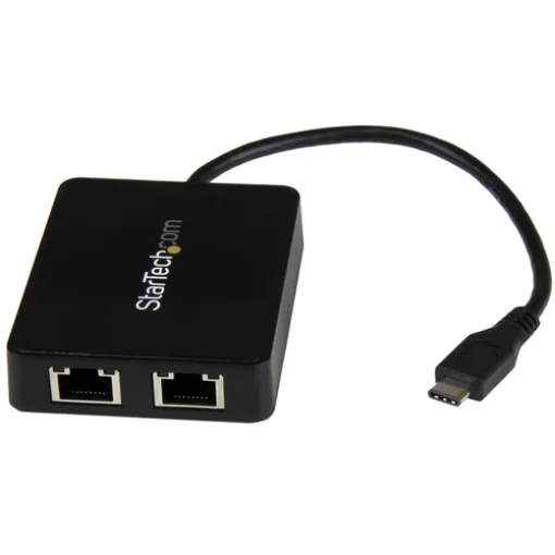 Picture of Startech.Com Usb-C To Dual Gigabit Ethernet Adapter with Usb (Type-A) Port - Us1gc301au2r