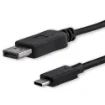 Picture of Startech.Com 6ft/1.8m Usb C To Displayport 1.2 Cable 4K 60Hz - Usb-C To Displayport Adapter Cable HBR2 - Usb Type-C Dp Alt Mode To Dp Monitor Video Cable - Works W/ Thunderbolt 3 - Black - Cdp2dpmm6b
