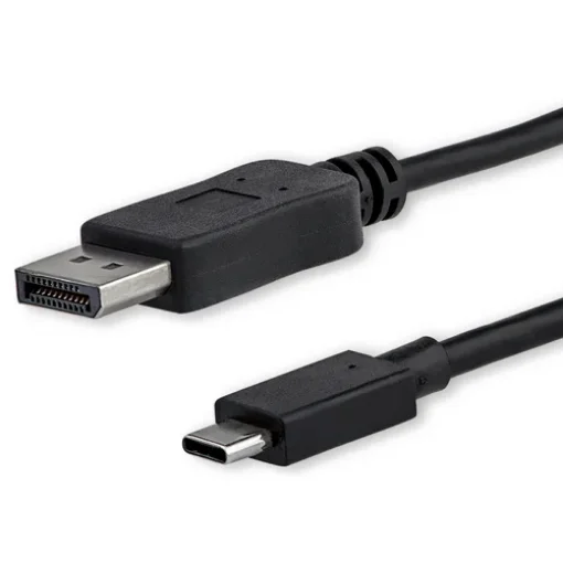 Picture of Startech.Com 6ft/1.8m Usb C To Displayport 1.2 Cable 4K 60Hz - Usb-C To Displayport Adapter Cable HBR2 - Usb Type-C Dp Alt Mode To Dp Monitor Video Cable - Works W/ Thunderbolt 3 - Black - Cdp2dpmm6b