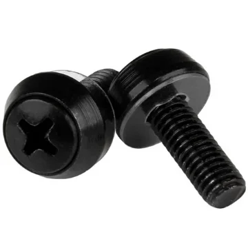 Picture of Startech.Com M6 X 12mm - Mounting Screws - 100 Pack, Black - CABSCRWSM62B