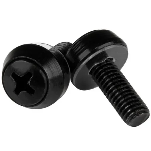 Picture of Startech.Com M6 X 12mm - Mounting Screws - 100 Pack, Black - CABSCRWSM62B