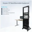 Picture of Startech.Com 2-Post 42U Mobile Open Frame Server Rack, Two Post 19in Network Rack with Wheels, Rolling Open Rack for Av/Data/Media/It Equipment, Computer Rack for Home/Office Spaces - Casters Included - 2POSTRACK42