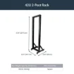 Picture of Startech.Com 2-Post 42U Mobile Open Frame Server Rack, Two Post 19in Network Rack with Wheels, Rolling Open Rack for Av/Data/Media/It Equipment, Computer Rack for Home/Office Spaces - Casters Included - 2POSTRACK42