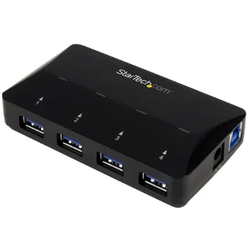 Picture of Startech.Com 4-Port Usb 3.0 Hub Plus Dedicated Charging Port - 1 X 2.4A Port~4-Port Usb 3.0 Hub (5Gbps) Plus Dedicated Charging Port - 1 X 2.4A Port - St53004u1c