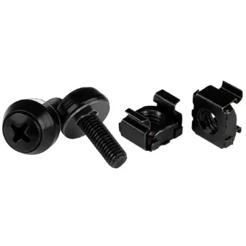 Picture of Startech.Com M5 X 12mm - Screws and Cage Nuts - 50 Pack, Black - CABSCREWM5B