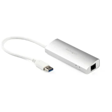 Picture of Startech.Com 3-Port Portable Usb 3.0 Hub Plus Gigabit Ethernet - Built-In Cable~3-Port Portable Usb 3.0 Hub Plus Gigabit Ethernet - 5Gbps - Built-In Cable - St3300g3ua