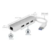 Picture of Startech.Com 3-Port Portable Usb 3.0 Hub Plus Gigabit Ethernet - Built-In Cable~3-Port Portable Usb 3.0 Hub Plus Gigabit Ethernet - 5Gbps - Built-In Cable - St3300g3ua