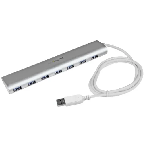 Picture of Startech.Com 7-Port Usb Hub, Usb a To 7x Usb-A Ports, Usb 5Gbps, Rugged Design, Bus or Self-Powered, Portable Laptop Usb 3.0 Hub Expansion with Power Supply - ST73007UA
