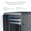 Picture of Startech.Com 4-Post 25U Server Rack Cabinet, Lockable 19" Data Rack Cabinet for Computer / Av / It Equipment, Office / Home Network Rack with Casters & Adjustable Mounting Rails - RK2536BKF