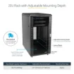 Picture of Startech.Com 4-Post 25U Server Rack Cabinet, Lockable 19" Data Rack Cabinet for Computer / Av / It Equipment, Office / Home Network Rack with Casters & Adjustable Mounting Rails - RK2536BKF