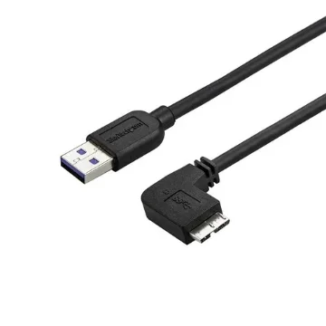 Picture of Startech.Com Slim Micro Usb 3.0 Cable - M/M - Right-Angle Micro-Usb - 0.5m (20in) - Usb3au50cmrs