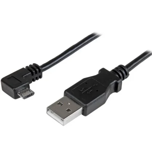 Picture of Startech.Com Micro-Usb Charge-And-Sync Cable M/M - Right-Angle Micro-Usb - 30/24 Awg - 1 M (3 Ft.) - USBAUB1MRA