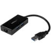 Picture of Startech.Com Usb To Ethernet Adapter, Usb 3.0 To 10/100/1000 Gigabit Ethernet Lan Converter for Laptops, 11.8in/30cm Attached Cable, Usb To RJ45 Adapter, Nic Adapter, Usb Network Adapter - Usb31000s2h