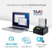 Picture of Startech.Com Single Bay Hard Drive Eraser, Standalone Hdd/Ssd Sanitizer, Usb 3.0 To Sata Ii (3 Gbps), 9 Erase Modes, Lcd Display, Secure Erase Hard Disk Sanitizer Dock, Db-9 Printer Port, Taa Compliant - Sdock1eu3p