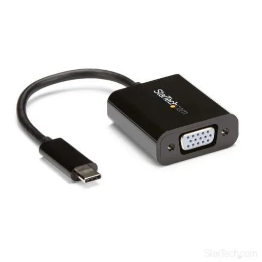 Picture of Startech.Com Usb-C To Vga Adapter - Black - 1080p - Video Converter for Your Macbook Pro - Usb C To Vga Display Dongle - Upgraded Version Is CDP2VGAEC - CDP2VGA