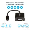 Picture of Startech.Com Usb-C To Vga Adapter - Black - 1080p - Video Converter for Your Macbook Pro - Usb C To Vga Display Dongle - Upgraded Version Is CDP2VGAEC - CDP2VGA