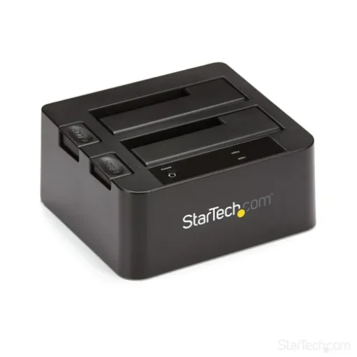 Picture of Startech.Com Dual-Bay Usb 3.2 Gen 2 To Sata Hard Drive Docking Station, Usb 10Gbps Hard Drive Dock, External 2.5/3.5" Sata I/Ii/Iii Ssd/Hdd Docking Station, Hot-Swap Hard Drive Bay, Top-Loading - Sdock2u313