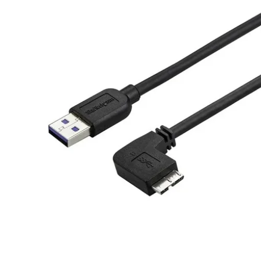 Picture of Startech.Com Slim Micro-Usb 3.0 Cable - M/M - Right-Angle Micro Usb - 2m (6ft) - Usb3au2mrs