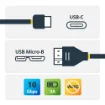 Picture of Startech.Com Usb-C To Micro-B Cable - M/M - 1m (3ft) - Usb 3.1 (10Gbps) - Usb31cub1m
