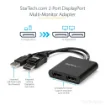 Picture of Startech.Com 2-Port Multi Monitor Adapter - Displayport 1.2 Mst Hub - Dual 4K 30Hz or 1080p - Usb Bus Powered - Video Splitter for Extended Desktop Mode on Windows Pcs Only - Dp To 2x Dp - MSTDP122DP