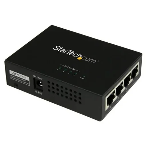 Picture of Startech.Com 4-Port Gigabit Midspan - Poe+ Injector - 802.3at/af - POEINJ4G