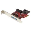 Picture of Startech.Com 4 Port Pci Express Usb 3.0 Card - 2 External & 2 Internal - Sata Power - Uasp Support - 2x Internal (Idc) Motherboard-Style Headers - Pexusb3s2ei