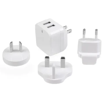 Picture of Startech.Com Dual-Port Usb Wall Charger - International Travel - 17W/3.4A - White - USB2PACWH