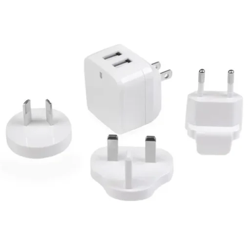 Picture of Startech.Com Dual-Port Usb Wall Charger - International Travel - 17W/3.4A - White - USB2PACWH