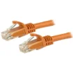 Picture of Startech.Com 1m CAT6 Ethernet Cable - Orange Cat 6 Gigabit Ethernet Wire -650MHz 100W Poe RJ45 Utp Network/Patch Cord Snagless W/Strain Relief Fluke Tested/Wiring Is Ul Certified/Tia - N6patc1mor