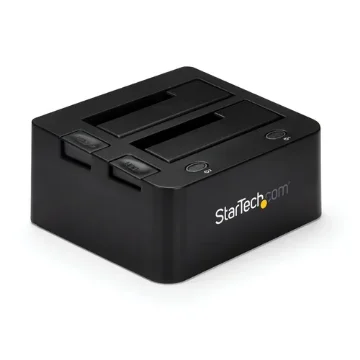 Picture of Startech.Com Dual-Bay Usb 3.0 To Sata and Ide Hard Drive Docking Station, Usb Hard Drive Dock, External 2.5/3.5" Sata I/Ii/Iii and Ide (40 Pin) Ssd/Hdd Docking Station, Hot-Swap Hard Drive Bays, Top-Loading - UNIDOCKU33