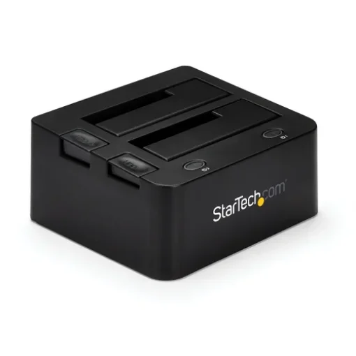 Picture of Startech.Com Dual-Bay Usb 3.0 To Sata and Ide Hard Drive Docking Station, Usb Hard Drive Dock, External 2.5/3.5" Sata I/Ii/Iii and Ide (40 Pin) Ssd/Hdd Docking Station, Hot-Swap Hard Drive Bays, Top-Loading - UNIDOCKU33