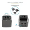 Picture of Startech.Com Dual-Port Usb Wall Charger - International Travel - 17W/3.4A - Black - USB2PACBK