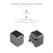 Picture of Startech.Com Dual-Port Usb Wall Charger - International Travel - 17W/3.4A - Black - USB2PACBK