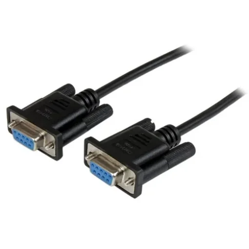 Picture of Startech.Com 1m Black DB9 RS232 Serial Null Modem Cable F/F - Scnm9ff1mbk
