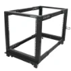 Picture of Startech.Com 4-Post 12U Mobile Open Frame Server Rack, Four Post 19" Network Rack with Wheels, Rolling Rack with Adjustable Depth for Computer/Av/Data/It Equipment - Casters, Leveling Feet or Floor Mounting - 4Postrack12u